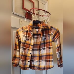 The Children's Place Multicolor "Gingerbread" Plaid Shirt, Boys Size 5/6